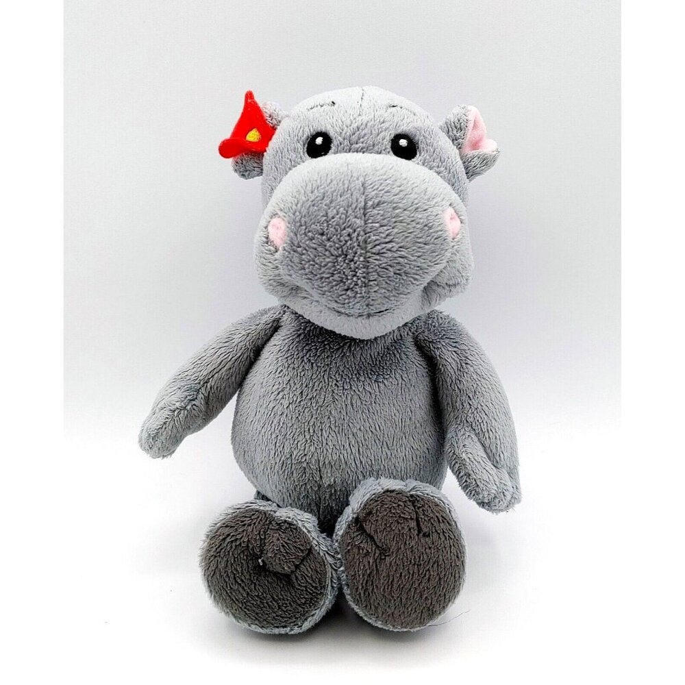 Ferrero Kinder Surprise Nora Hippo Hippopotamus Plush Gray Stuffed Animal 9"